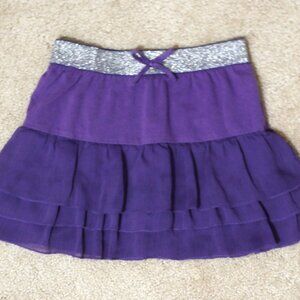 Girl's HART STREET Purple Skirt With BUILT-IN SHORTS Size Medium (7/8) 22" Waist
